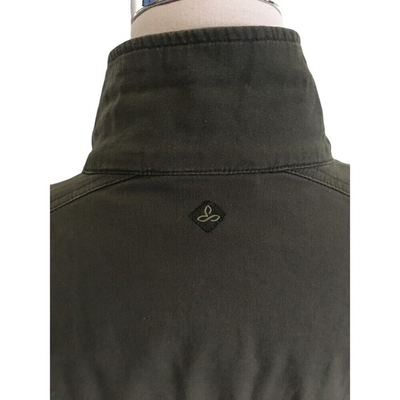 Prana Utility Jacket Women's Size Medium Green Cotton Blend Zip - Picture 6 of 8